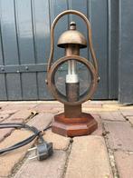 Vintage Tafellamp - Scheepslamp Stijl, Ophalen, Gebruikt, Glas, Minder dan 100 cm