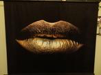 wandkleed glamour kiss goud, Ophalen, Minder dan 50 cm, Zo goed als nieuw, Schilderij