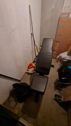 Fitnessbank, Halterstang, EZ Curl & gietijzer Gewichten, Sport en Fitness, Fitnessmaterialen, Ophalen of Verzenden, Gebruikt, Benen