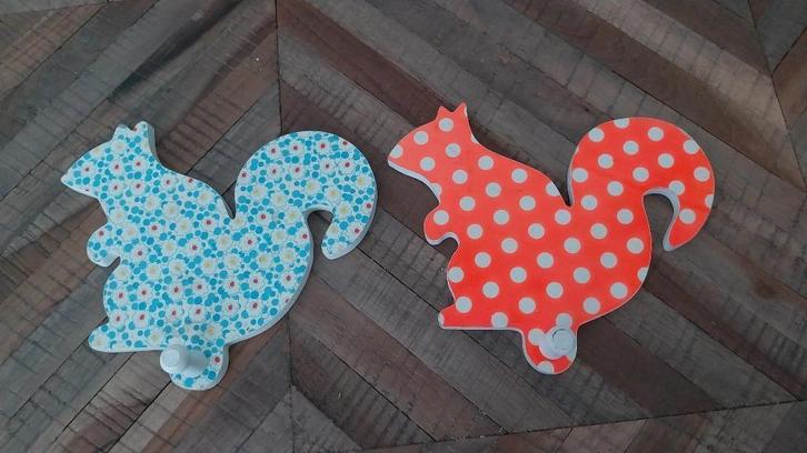 Haakjes / kapstokjes eekhoorn, Kinderen en Baby's, Kinderkamer | Inrichting en Decoratie, Nieuw, Ophalen of Verzenden