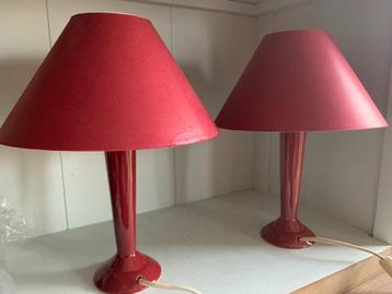 HB Vintage jaren '80 tafellampen - Fuchsia/Wijnrood - Lak beschikbaar voor biedingen