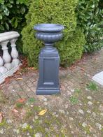 Betonnen zuil en bloempot antraciet 40x40x90 cm, Tuin en Terras, Bloembakken en Plantenbakken, Ophalen, Tuin, Rond, Zo goed als nieuw