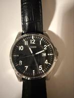 GEUSS Horloge analoog Chrome/Zwart, Overige merken, Polshorloge, Ophalen of Verzenden, Leer