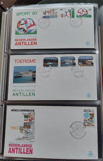 Ned. Antillen 1e dag envelop E154 t/m E160a, uit jaar 1983. beschikbaar voor biedingen