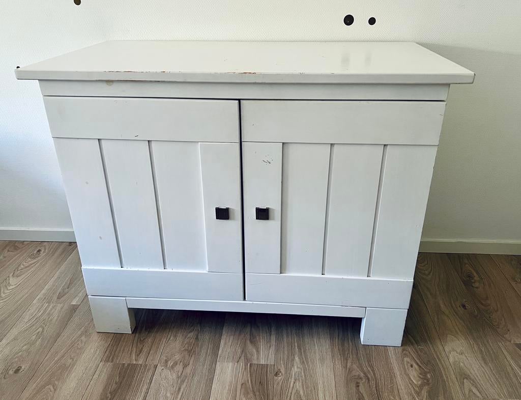 Witte commode, Ophalen, 50 tot 70 cm, 90 tot 105 cm, 100 cm of meer