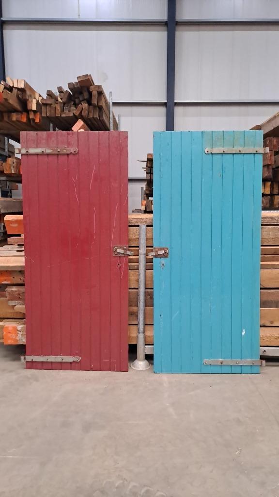 Massieve hardhouten schuurdeuren 200 cm x 88/89 of schutting, Doe-het-zelf en Verbouw, Hout en Planken, Gebruikt, Overige typen