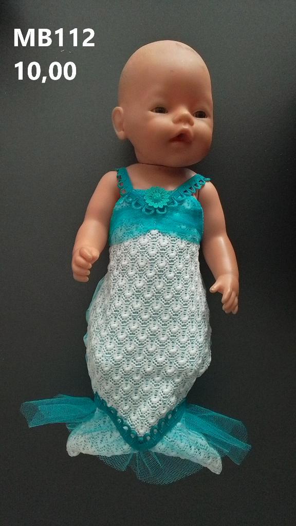 Poppenkleertjes baby born. Zeemeermin set. Opbrengst KiKa., Kinderen en Baby's, Speelgoed | Poppen, Nieuw, Babypop, Ophalen