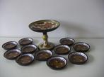 Zuid Holland Gouda plateel keramiek tazza met schaaltjes ., Antiek en Kunst, Ophalen of Verzenden
