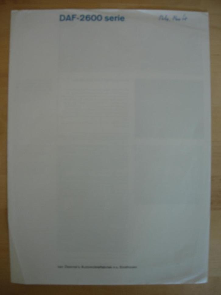 DAF 2600 Brochure 1969 – NL - Cabine, Boeken, Auto's | Folders en Tijdschriften, Zo goed als nieuw, Overige merken, Ophalen