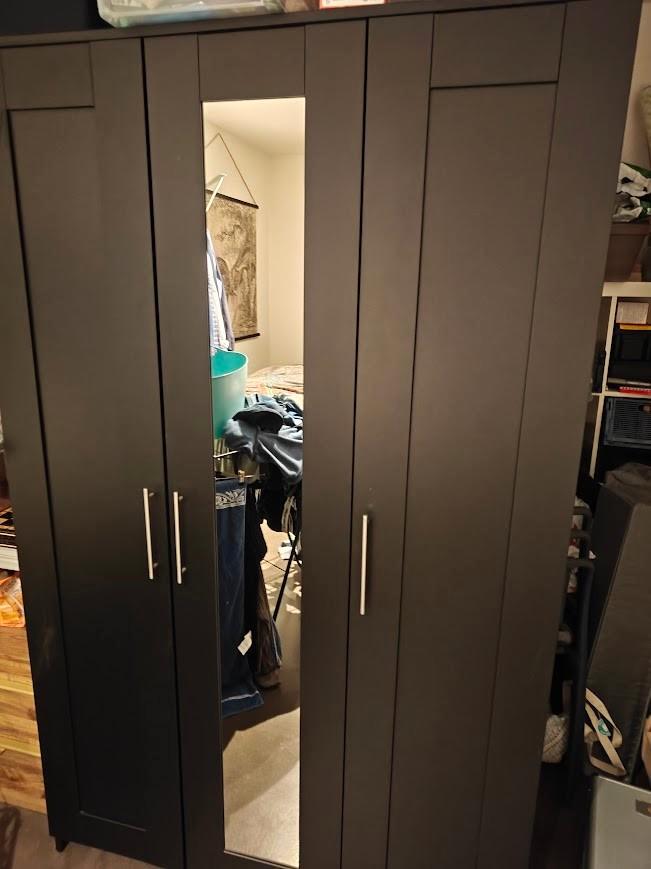 Brimnes Ikeakast Zwart, Huis en Inrichting, Kasten | Kledingkasten, Zo goed als nieuw, 150 tot 200 cm, 100 tot 150 cm, 50 tot 75 cm