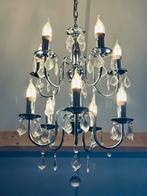 Elegante kroonluchters staal glas, Ophalen of Verzenden, Zo goed als nieuw, Metaal