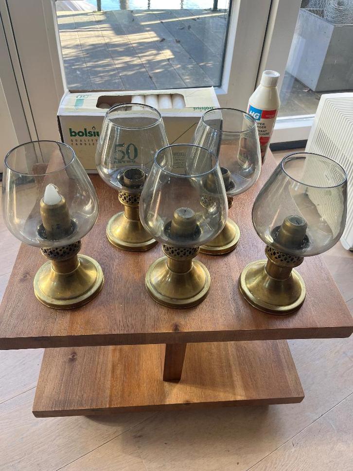 Vintage Mason constant flame kandelaren (5st), Huis en Inrichting, Woonaccessoires | Kandelaars en Kaarsen, Gebruikt, Kandelaar
