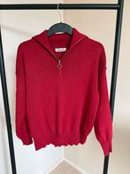 Rode Trui met Rits - One Size (S-L), Kleding | Dames, Ophalen of Verzenden, Zo goed als nieuw, Maat 38/40 (M), Rood