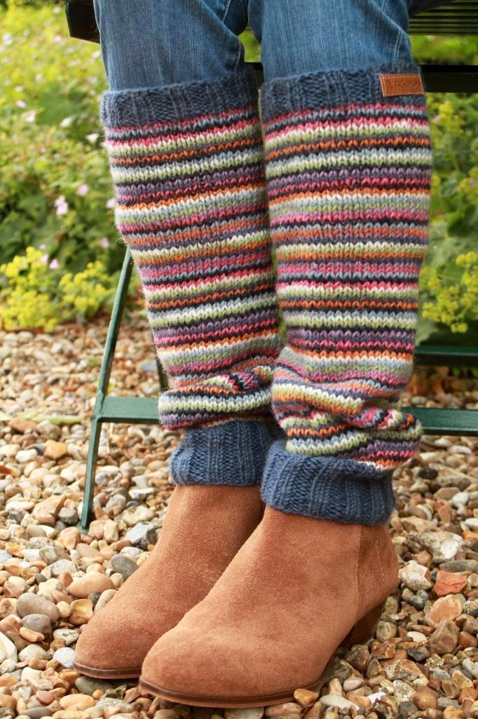 Gestreepte beenwarmers – DENVER, Kleding | Dames, Sokken en Kousen, Nieuw, Sokken en Kniesokken, Overige maten, Overige kleuren