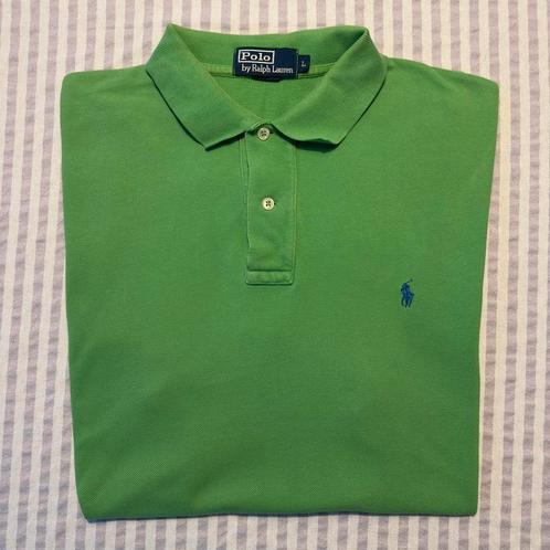Vintage Ralph Lauren Polo – Felgroen met blauw logo (L), Kleding | Heren, Polo's, Zo goed als nieuw, Maat 52/54 (L), Groen, Verzenden
