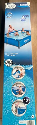 Bestway zwembad 2.21x2.50x43 + pomp en filters 2 x gebruikt, Ophalen, Minder dan 80 cm, Zo goed als nieuw, Opzetzwembad
