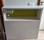 Ikea Flaxa Wit Kastje/Nachtkastje met Groen Accent, Huis en Inrichting, Ophalen, 50 tot 100 cm, Zo goed als nieuw, Met lade(s)