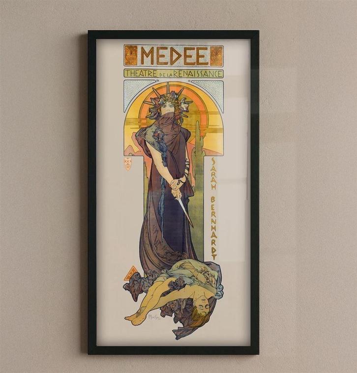 Alphonse Mucha Médée Art Nouveau Verticale Poster, Verzamelen, Posters, Nieuw, Film en Tv, A1 t/m A3, Ophalen of Verzenden