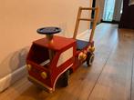 Houten Loopauto Brandweer, Kinderen en Baby's, Speelgoed | Buiten | Voertuigen en Loopfietsen, Ophalen, Gebruikt, Loopvoertuig