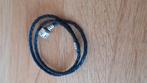 Pandora leer gevlochten armband met clip sluiting 38 cm, Ophalen of Verzenden, Zo goed als nieuw, Leer