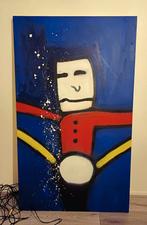 Schilderij Graffiti & Acrylverf op eikenhout H.B. Inspired, Antiek en Kunst, Ophalen of Verzenden