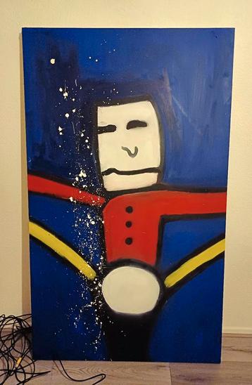 Schilderij Graffiti & Acrylverf op eikenhout H.B. Inspired beschikbaar voor biedingen