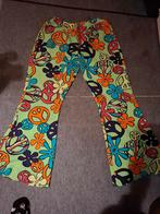 Retro Broek met Peace Tekens, Kleding | Dames, Broeken en Pantalons, Overige kleuren, Maat 46/48 (XL) of groter, Ophalen of Verzenden