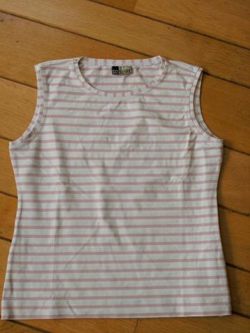 SO SOIRE top wit roze streep maat S beschikbaar voor biedingen