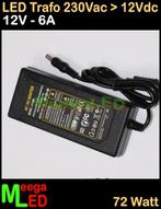 LED Trafo Voeding Adapter Driver - 230V > 12V - 6A = 72W - S, Ophalen of Verzenden, Nieuw, LEDtrafo