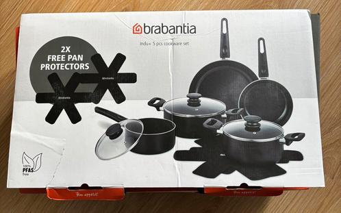 Brabantia Cooking Pleasure set 7- delig Inductie Pfas vrij, Huis en Inrichting, Keuken | Potten en Pannen, Nieuw, Pannenset, Aluminium