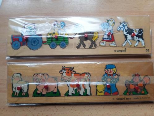 Simplex - 2 houten puzzels jaren 60 / 70, Antiek en Kunst, Antiek | Speelgoed, Ophalen of Verzenden