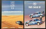 Peugeot Paris-Daker 205/ 405 T16 brochure/ poster 1988-1989, Ophalen of Verzenden, Gelezen, Peugeot