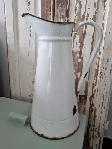 Brocante Zinken Kan zink Frans  beschikbaar voor biedingen