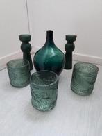 Meerdere  groene woning accessoires, Huis en Inrichting, Woonaccessoires | Vazen, Ophalen, Minder dan 50 cm, Groen, Glas