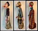 Wajangpoppen drie stuks, Antiek en Kunst, Kunst | Niet-Westerse kunst, Ophalen of Verzenden