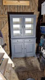 Mooie matte grijsblauwe buffetkast, Ophalen, Gebruikt, 50 tot 100 cm, Minder dan 100 cm