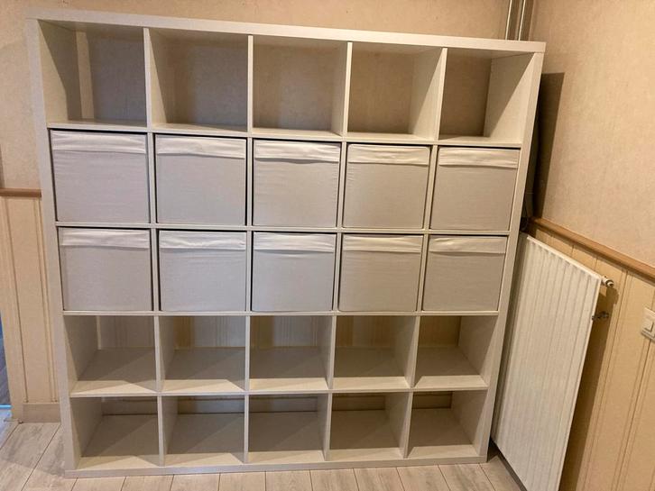 IKEA Kallax Kast - 25 vakken, Huis en Inrichting, Kasten | Boekenkasten, Zo goed als nieuw, 150 tot 200 cm, Minder dan 100 cm
