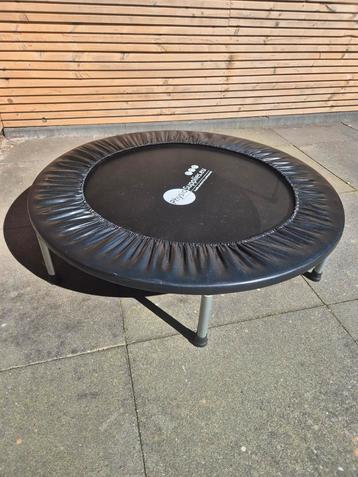 Te koop  zwarte mooie bijna nieuwe trampoline beschikbaar voor biedingen