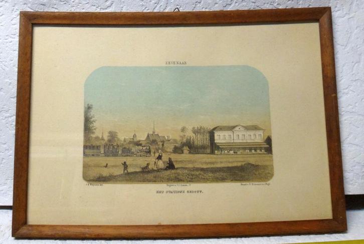 Steendruk uit circa 1860, getekend door J.H. Heijmans, Antiek en Kunst, Kunst | Litho's en Zeefdrukken, Ophalen of Verzenden