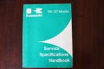 Kawasaki 1996 / 1997 service specifications handbook, Motoren, Handleidingen en Instructieboekjes, Kawasaki