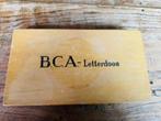houten letterdoos BCA , vintage , compleet en intact, Antiek en Kunst, Ophalen of Verzenden