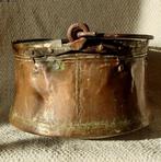 Antieke ca. 19e eeuw koperen emmer, koperen ketel, Ophalen of Verzenden