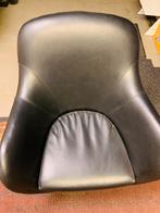 Zwart lederren kuipstoel, Ophalen, Zwart, Eén