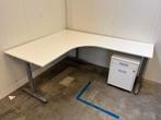 Ikea hoekbureau met ladeblok 200x160cm, Ophalen, Gebruikt, In hoogte verstelbaar, Bureau