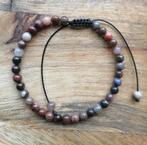 Nieuw handgemaakt armbandje met bloem agaat kralen 4 mm, Sieraden, Tassen en Uiterlijk, Armbanden, Overige materialen, Nieuw, Ophalen of Verzenden