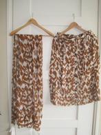 rok. Eksept. Mt M. Creme/bruin. Lengte 70 cm. Taille 80 cm., Maat 38/40 (M), Bruin, Ophalen of Verzenden, Zo goed als nieuw