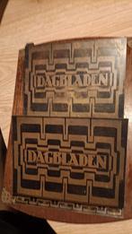 Vintage krantenhouder - hout & messing, Antiek en Kunst, Ophalen of Verzenden