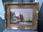 Schilderij, landschap, platteland, reproductie D. Verheul, Ophalen of Verzenden