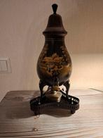 Antieke Tinnen Kraantjeskan met Onderstel, Ophalen of Verzenden