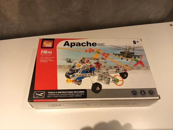 Alloy Toys Apache Bouwset 240 Stuks, Kinderen en Baby's, Speelgoed | Bouwstenen, Zo goed als nieuw, Overige merken, Ophalen of Verzenden